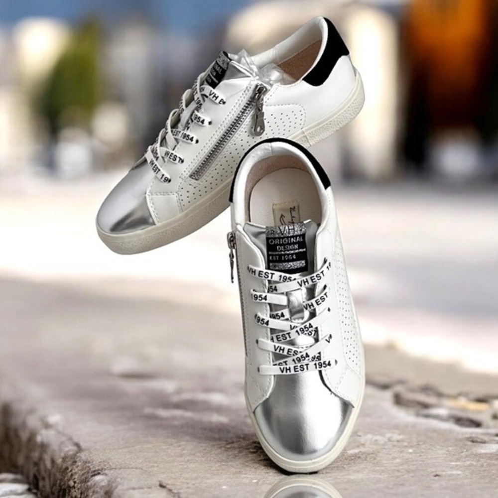 Vintage Havana Ronda VHK White Black Perf Perforated Sneakers Big Kid 6